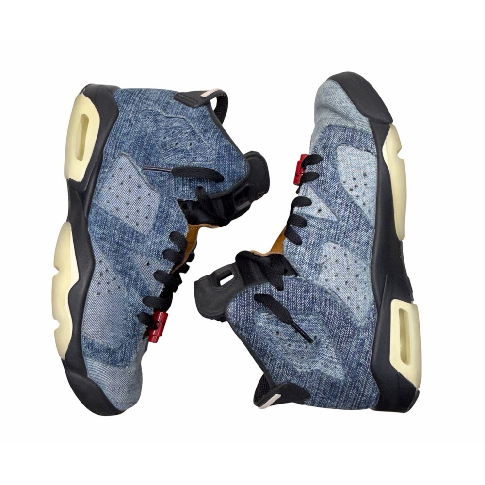 Nike Air Jordan 6 Retro Washed Denim GS Youth Size 7Y - CV5489-401 Blue Black